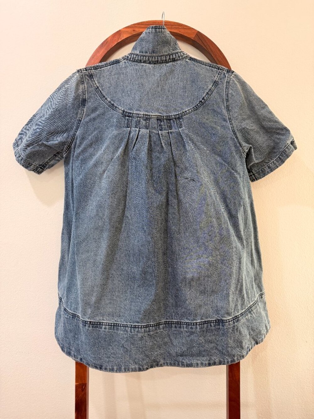Free People Remino Denim Minidress - Size L - Picture 2 of 3